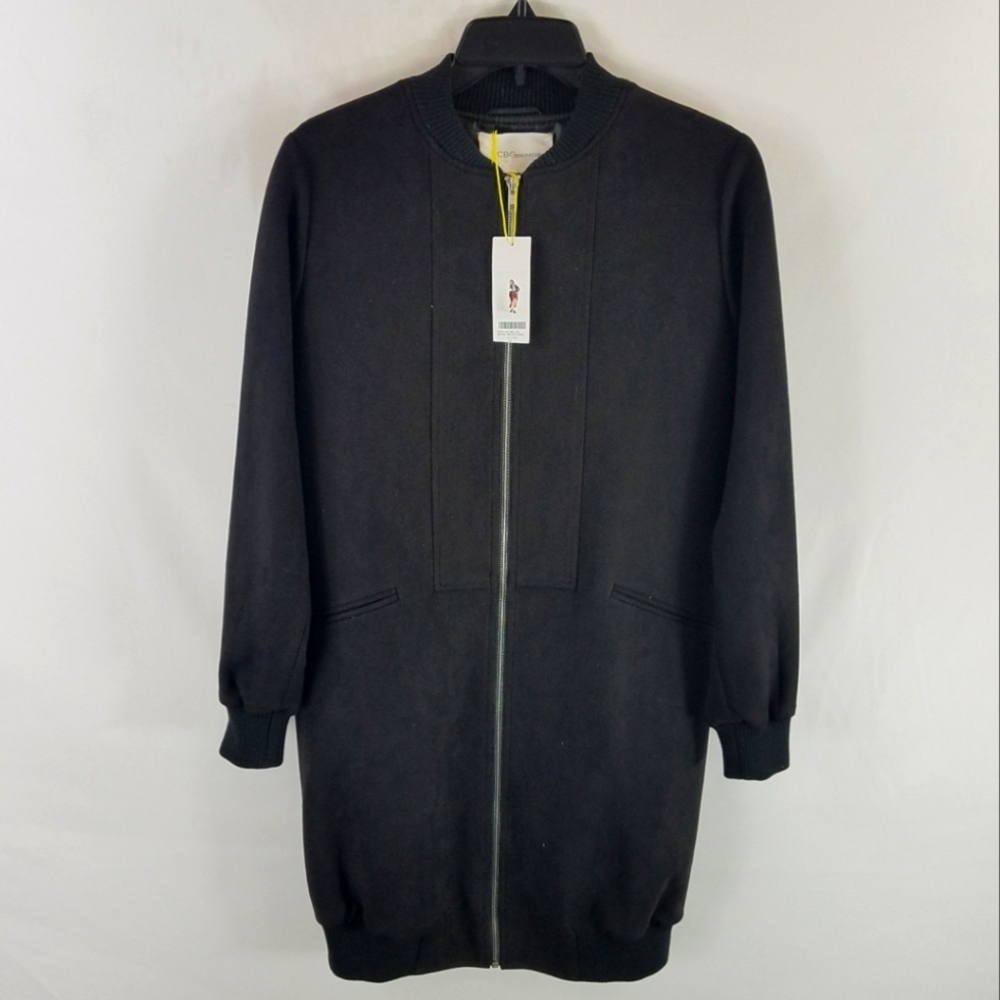 COPY - BCBGENERATIONFaux Suede Longline Bomber Jacket Size Large